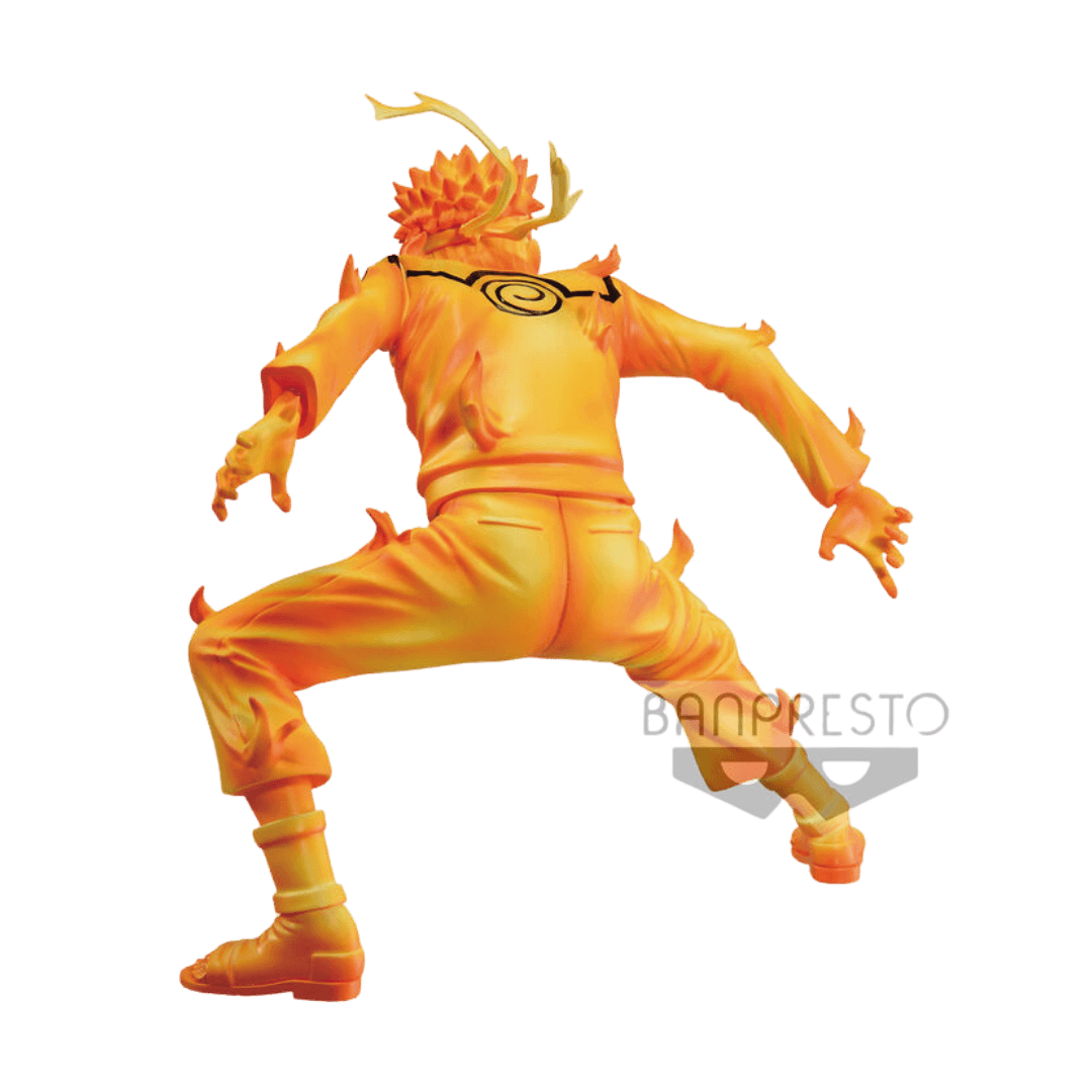 Naruto Shippuden Uzumaki Naruto Kyuubi Mode Figur 15 cm Banpresto Detailaufnahme. Von Hinten.