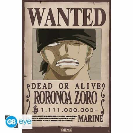 One Piece Maxi-Poster – Wanted Zoro Wano | Hochwertiger Glanzdruck - AnimeGo