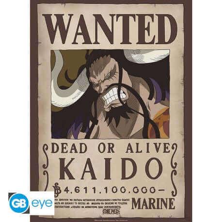 One Piece - Poster 52x38 - Wanted Kaido | Hochwertiger Glanzdruck - AnimeGo