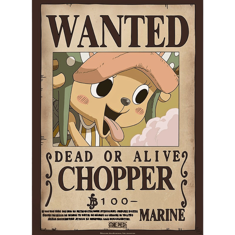 One Piece Poster – Chopper Wanted 52x38 cm | AnimeGo
