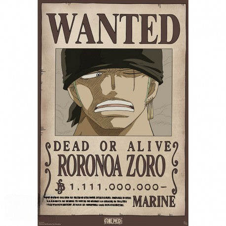 Zoro Wanted Poster- AnimeGo