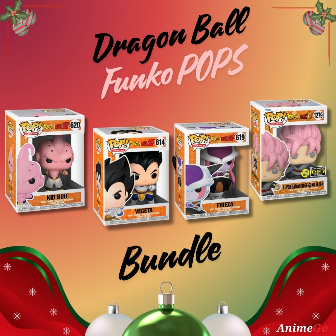 Saiyan Power Bundle - 4 Dragon Ball Funko Pops + Free Door Poster