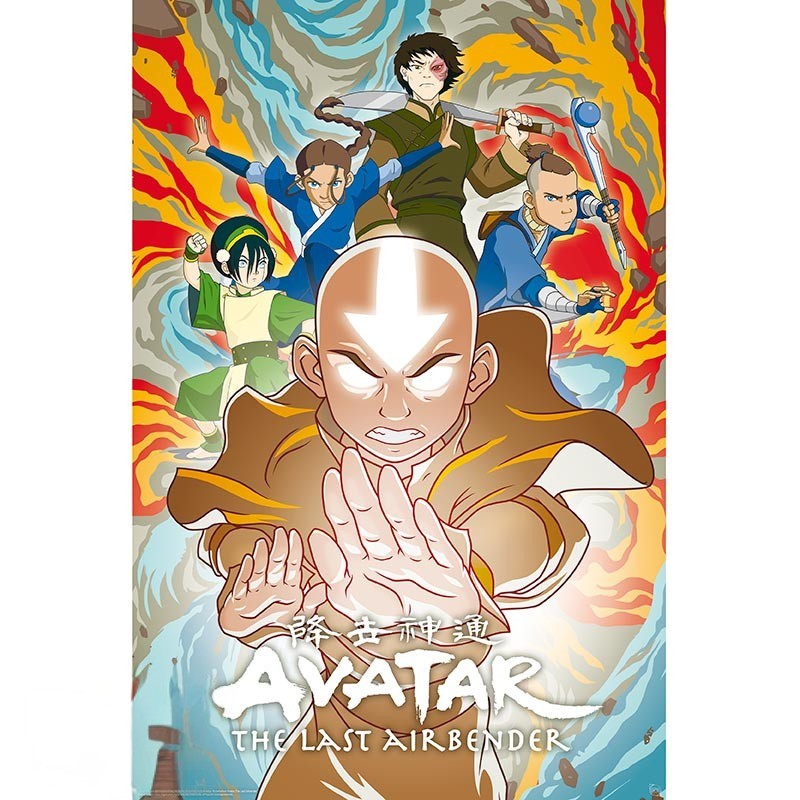 Avatar: Der letzte Luftbändiger - Poster 91,5 x 61 cm – Meisterung der Element - AnimeGo
