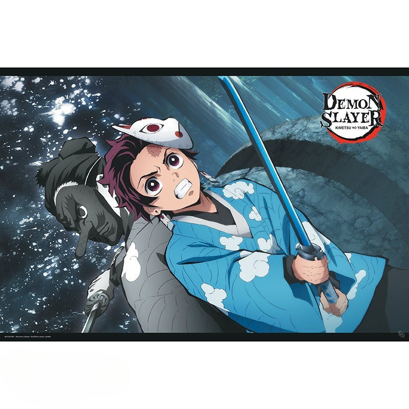 Tanjiro & Urokodaki – Poster (91,5 × 61 cm)