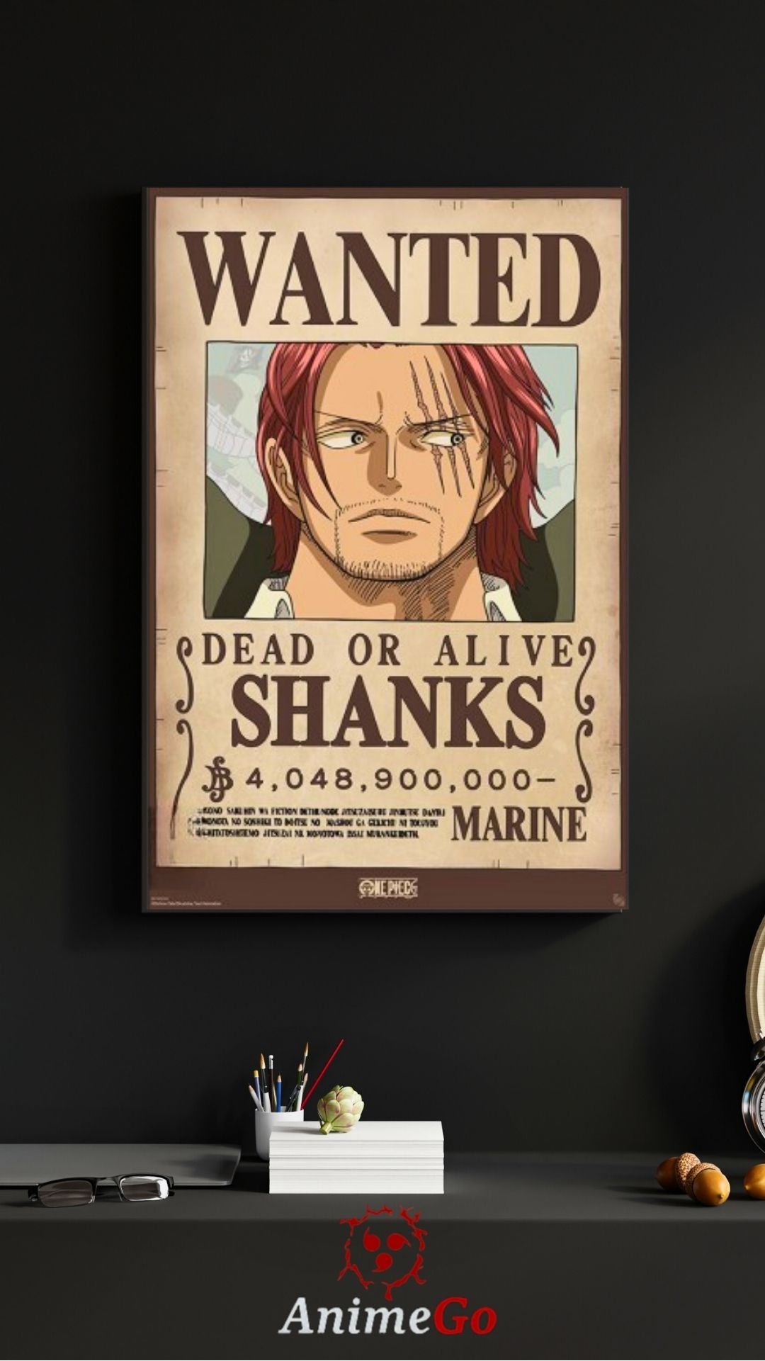 Wanted Shanks Wano Poster - One Piece 