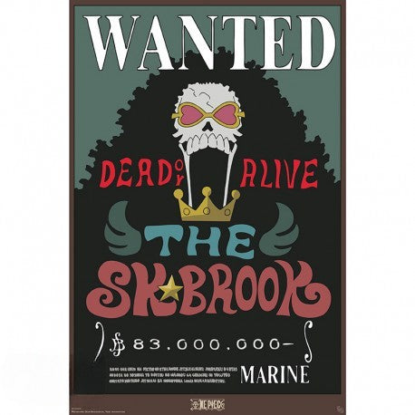 One Piece Poster - Wanted Brook | Hochwertiger Glanzdruck - AnimeGo