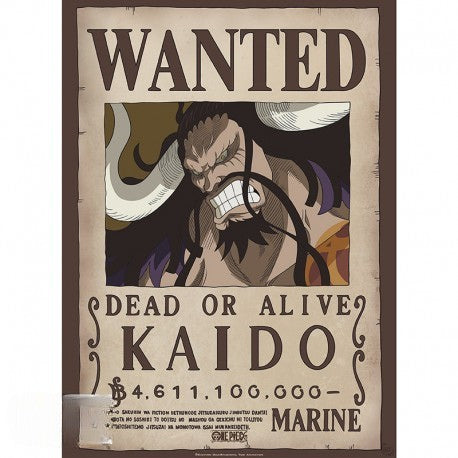 One Piece - Poster 52x38 - Wanted Kaido | Hochwertiger Glanzdruck - AnimeGo