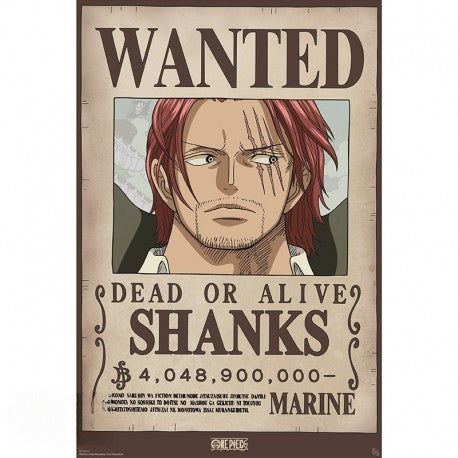 One Piece Poster - Wanted Shanks Wano | Hochwertiger Druck - AnimeGo
