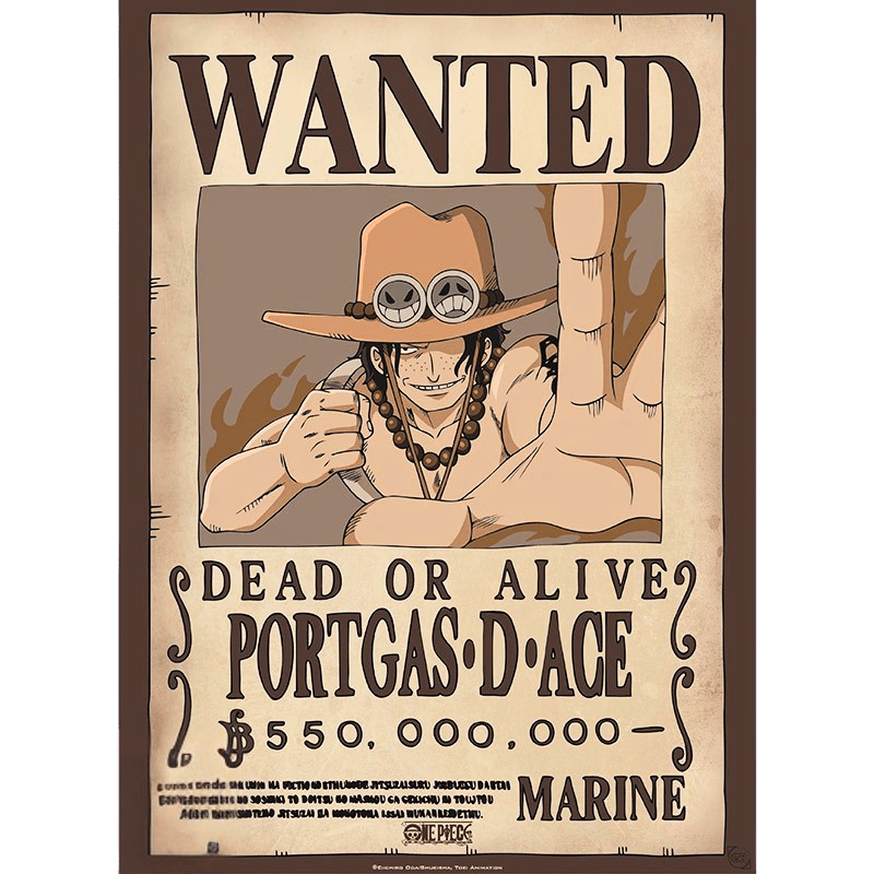 Ace – Wanted Poster (2 Größen) - AnimeGo