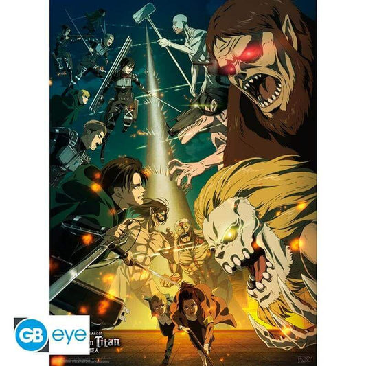 Attack on Titan Chibi-Poster – Paradis vs. MahrCollectiblesAnime,Attack on Titan,Dekoration,Eren,Eren Yäger,Geschenkidee,PosterAnimeGo