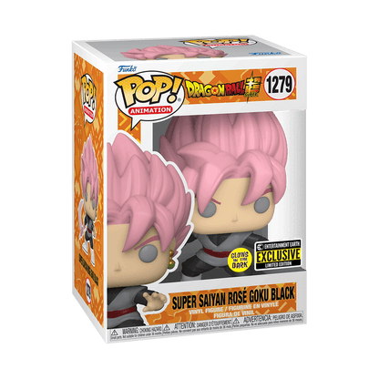 Funko Pop! Figur von Goku Black in Super Saiyan Rosé Form mit Sense aus Dragon Ball Super, 9 cm Vinylfigur in Fensterbox - AnimeGo