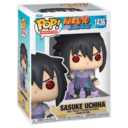 Funko Pop! Figur von Sasuke Uchiha im Fensterbox mit der ersten Form seines Susano’o aus Naruto Shippuden. 9 cm Vinylfigur in epischer Pose.