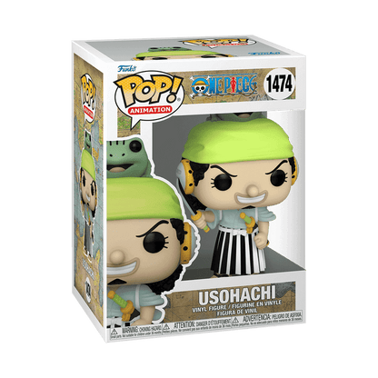 Funko Pop! One Piece - Lysop im Wano-Outfit und im Fensterbox 9 cm Vinylfigur, perfekt für One Piece-Sammler.
