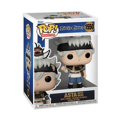 Funko Pop! Black Clover – Asta mit Nero im Fensterbox 9 cm Vinylfigur, ein Muss für Black Clover-Sammler.