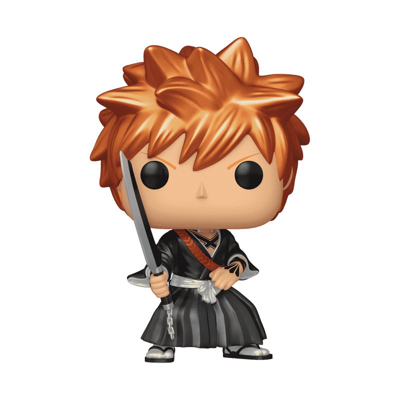 Funko Pop! Bleach – Ichigo Kurosaki Chase Variante, 9 cm Vinylfigur mit Chance auf Chase-Variante für Sammler.

