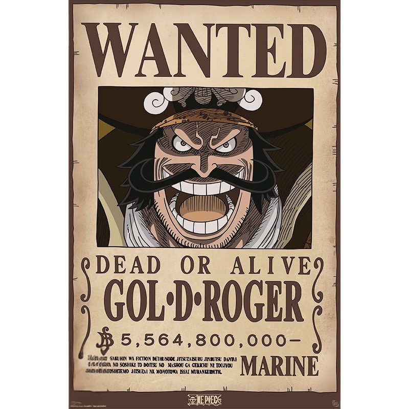 Gol D. Roger – Wanted Poster (2 Größen) - AnimeGo