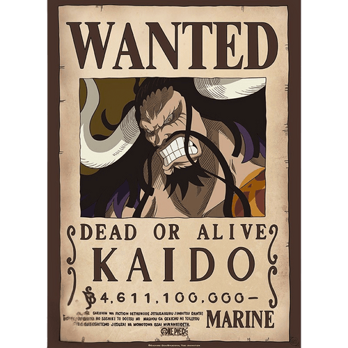 海童　B1ポスター One Piece Poster – Kaido Wanted 52x38 cm | AnimeGo Switzerland