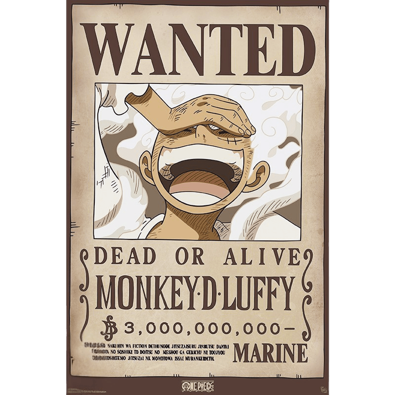Luffy Gear 5 – Wanted Poster (2 Größen) - AnimeGo