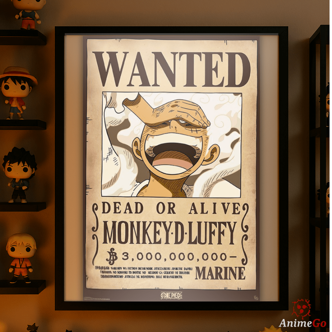 poster luffy gear 5 One Piece Poster – Luffy Wanted Gear 5