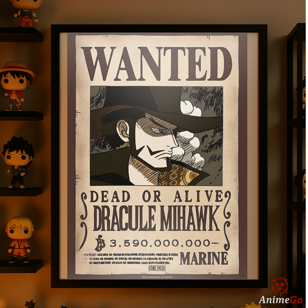 Mihawk (Wano) – Wanted Poster (52 × 38 cm) - AnimeGo