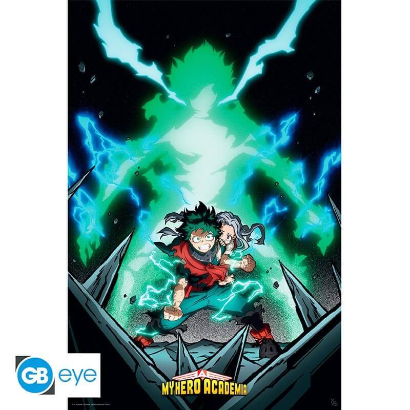 My Hero Academia Poster Izuku & Eri gegen Overhaul – 91,5 x 61 cm Glanzpapier