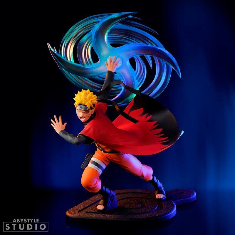 Naruto Shippuden Rasengan-Figur – 19 cm PVC | SFC Collection, Naruto im Einsiedlermodus mit Fūton Rasenshuriken, blauer Hintergrund - AnimeGo Schweiz