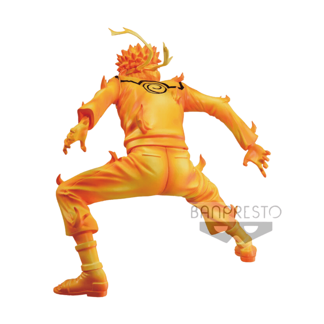 Naruto Shippuden Uzumaki Naruto Kyuubi Mode Figur 15 cm Banpresto Detailaufnahme. Von Hinten. 