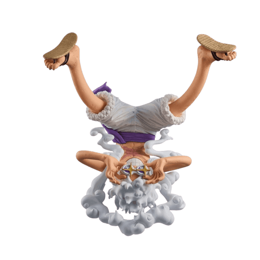 One Piece King of Artist Monkey D. Luffy Gear 5 Figur – 15 cm PVC von Banpresto. Figur von vorne.