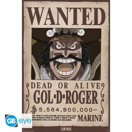 One Piece Poster - Wanted Gol D. Roger | Legendärer Druck - AnimeGo