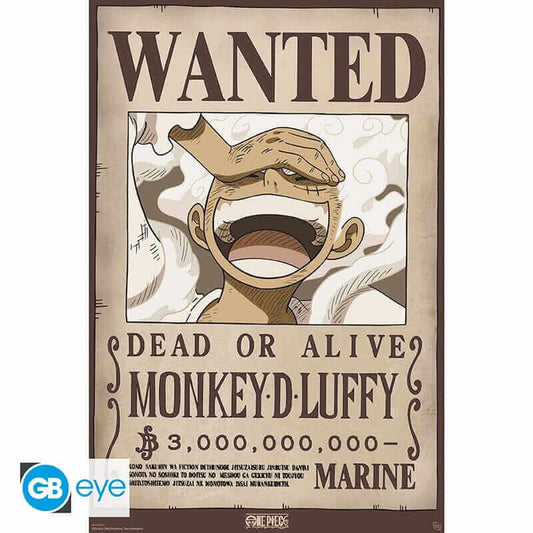 One Piece Poster - Wanted Luffy Wano | Hochwertiger Glanzdruck - AnimeGo