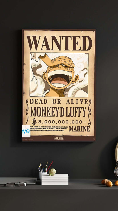 One Piece Poster - Wanted Luffy Wano | Hochwertiger Glanzdruck - AnimeGo