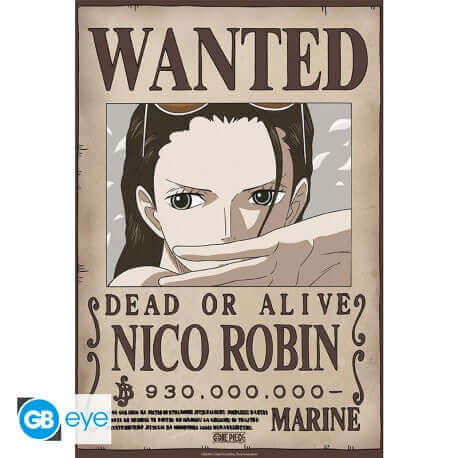 One Piece Poster - Wanted Nico Robin Wano | 52 x 38 cm - Premiumdruck - AnimeGo