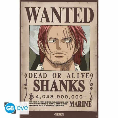 One Piece Poster - Wanted Shanks Wano | Hochwertiger Druck - AnimeGo