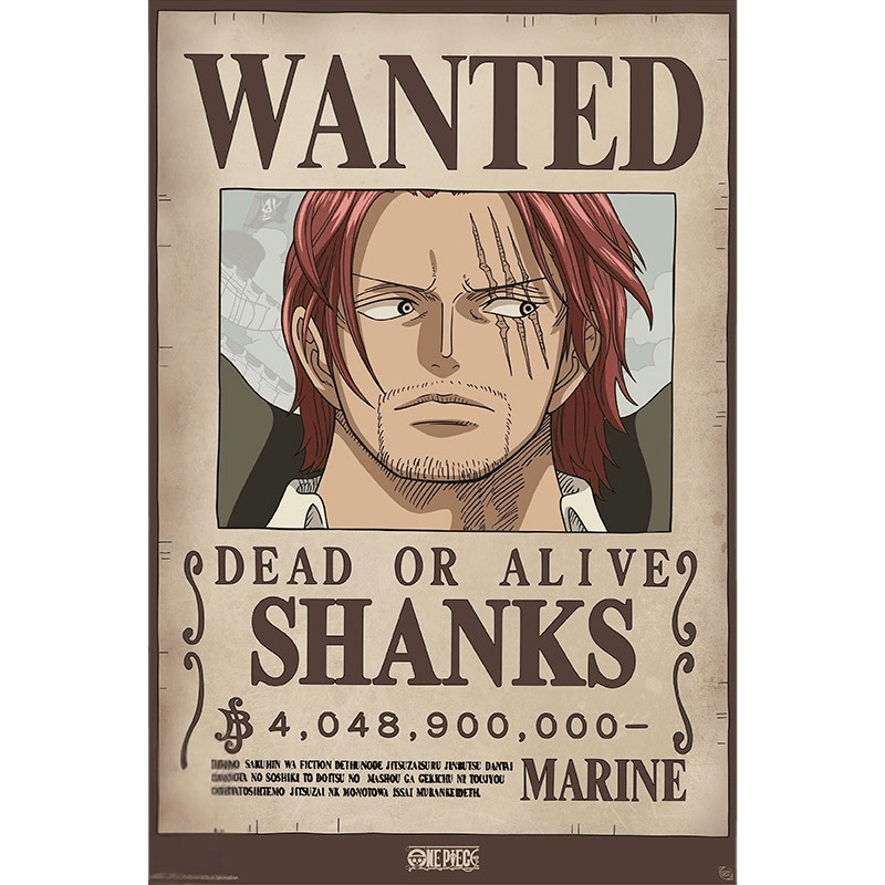 Shanks – Wanted Poster (2 Größen) - AnimeGo