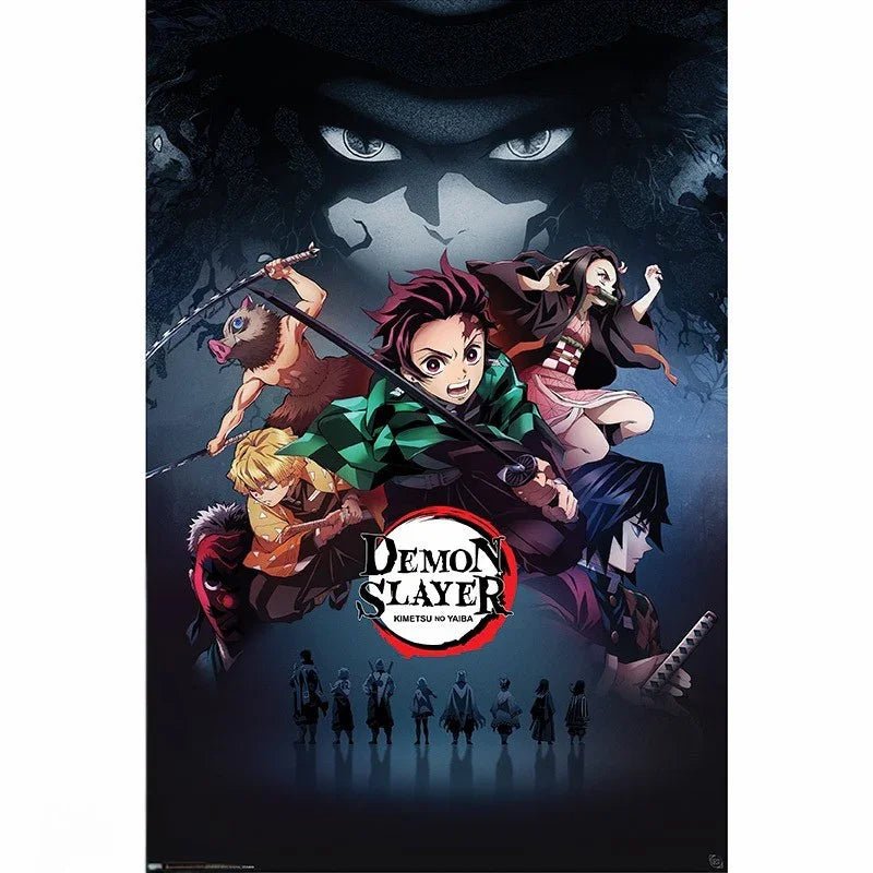 Tanjiro & Die 9 Säulen vs. Muzan – Poster (91,5 × 61 cm) - AnimeGo