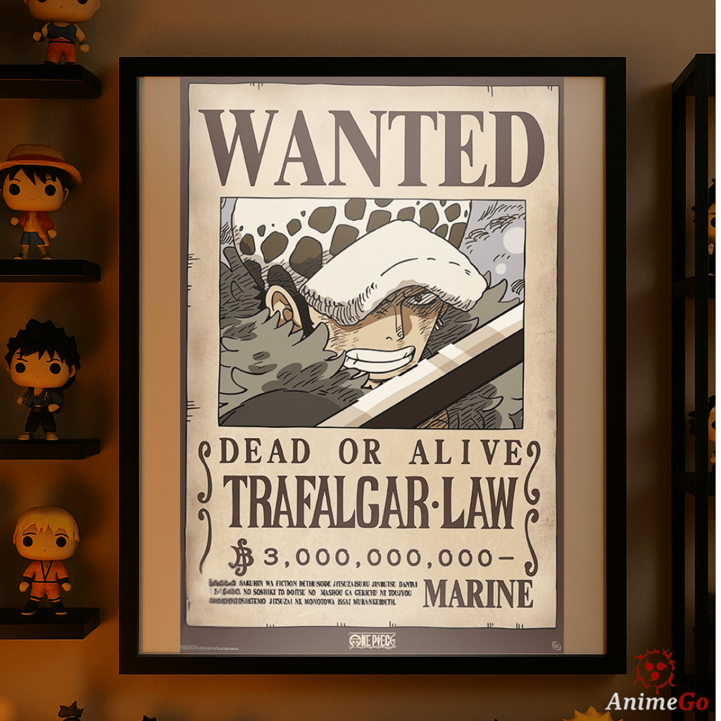 Trafalgar Law Wano – Wanted Poster (2 Größen) - AnimeGo